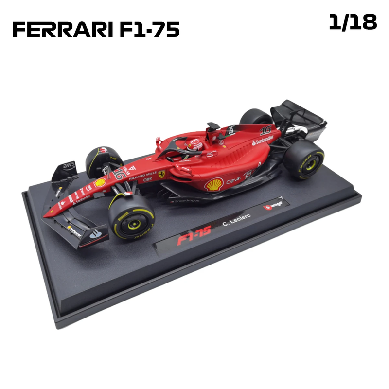 1:18 Ferrari F1-75 2022 Fórmula 1 Miniatura