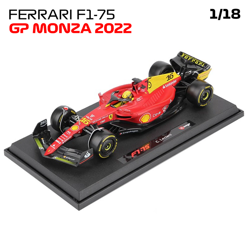 1:18 Ferrari F1-75 2022 Fórmula 1 Miniatura