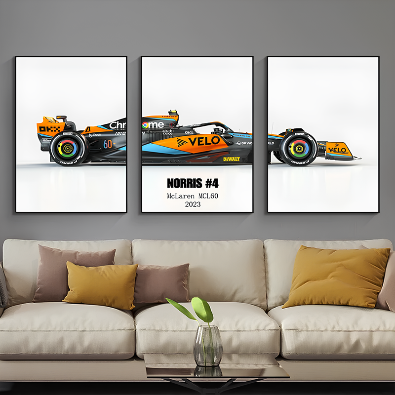 Pôster / Quadros Decorativos Fórmula 1 McLaren MCL60