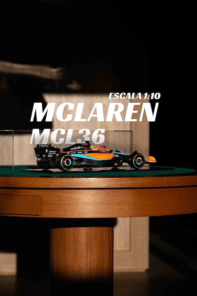 MINIATURA F1 MCLAREN MCL36 / L. NORRIS - ESCALA 1:18 COM 53CM