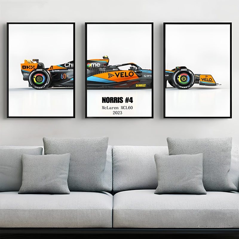 Pôster / Quadros Decorativos Fórmula 1 McLaren MCL60