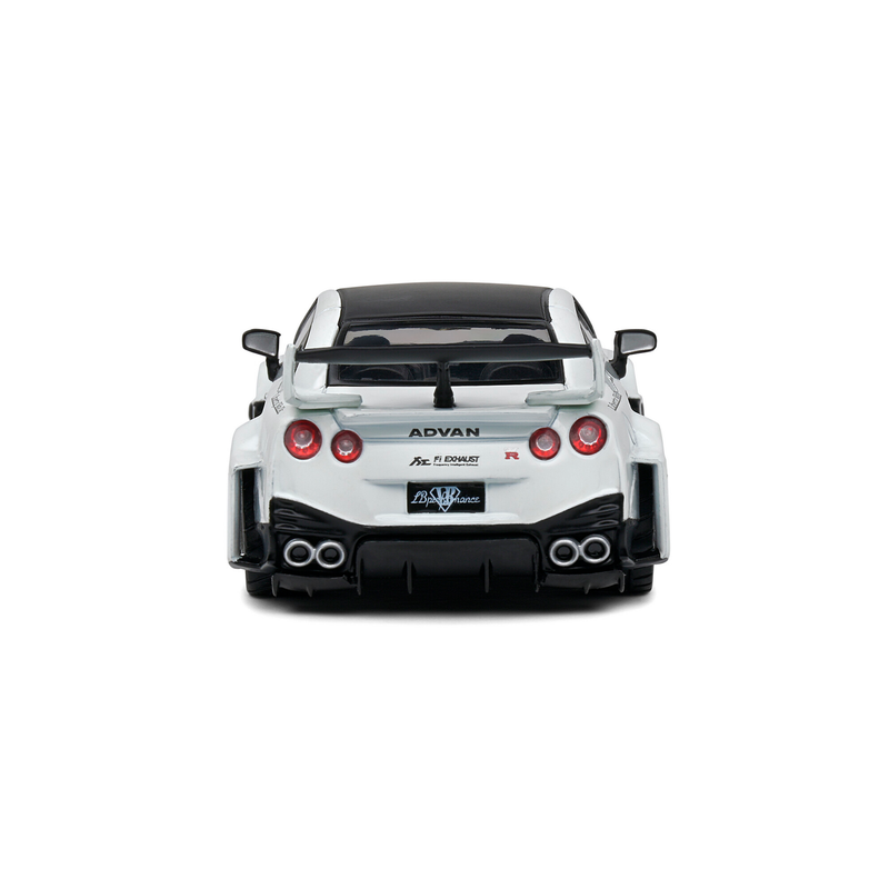 Miniatura Nissan GTR R35 LB Silhouette 1:18 Solido Branco