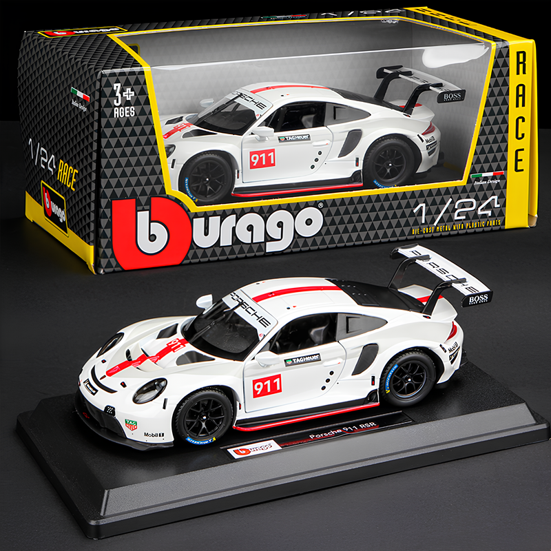 Miniatura Porsche 911 RSR WEC em Metal 1:18