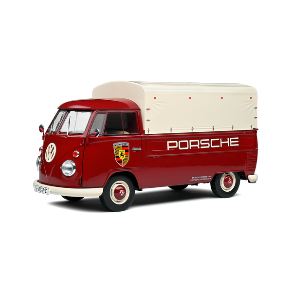 Miniatura Volkswagen Kombi Pick-Up Porsche 1950 1:18