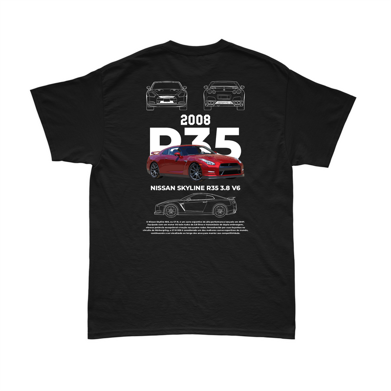 Camiseta Nissan GT-R R35 Preta