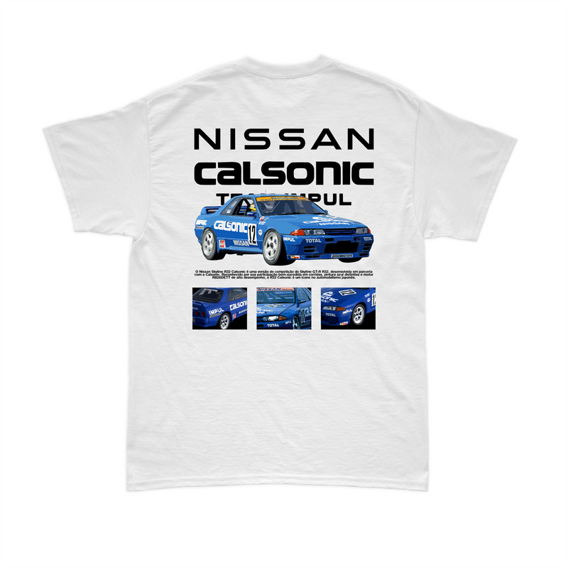 Camiseta Nissan Skyline GT-R R32 JTCC Branca