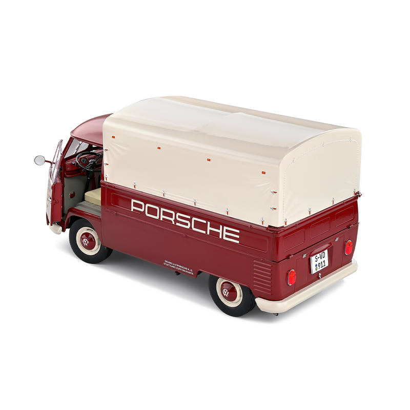 Miniatura Volkswagen Kombi Pick-Up Porsche 1950 1:18