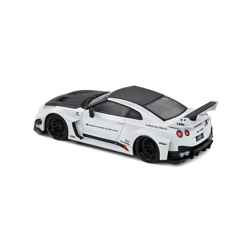 Miniatura Nissan GTR R35 LB Silhouette 1:18 Solido Branco