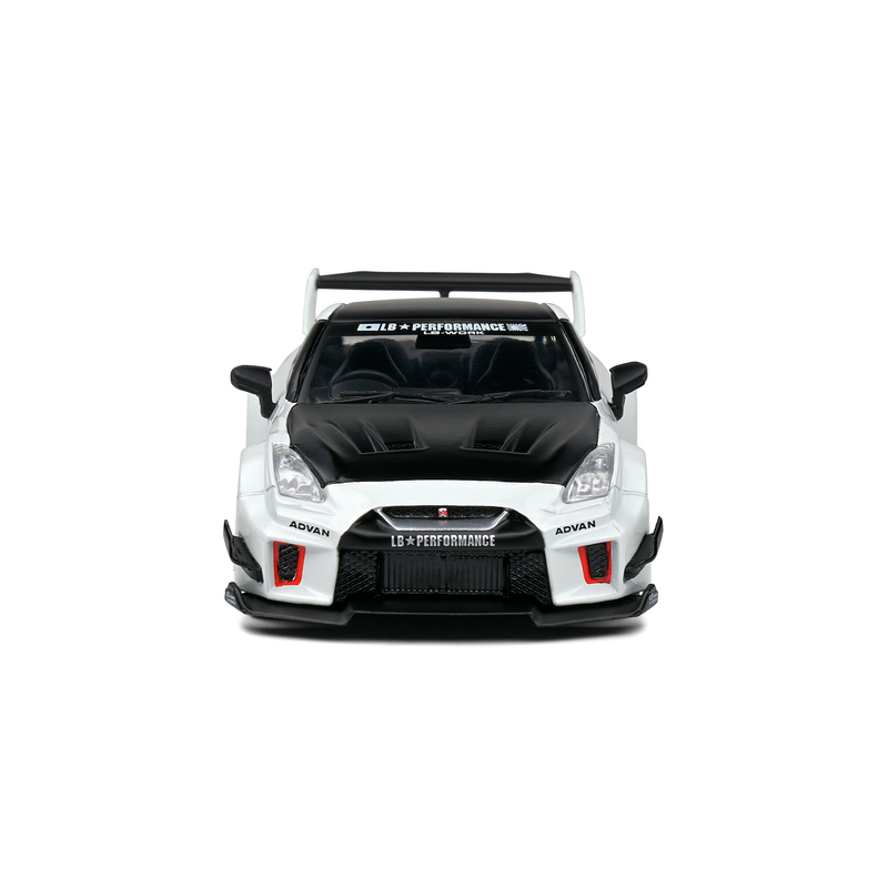 Miniatura Nissan GTR R35 LB Silhouette 1:18 Solido Branco