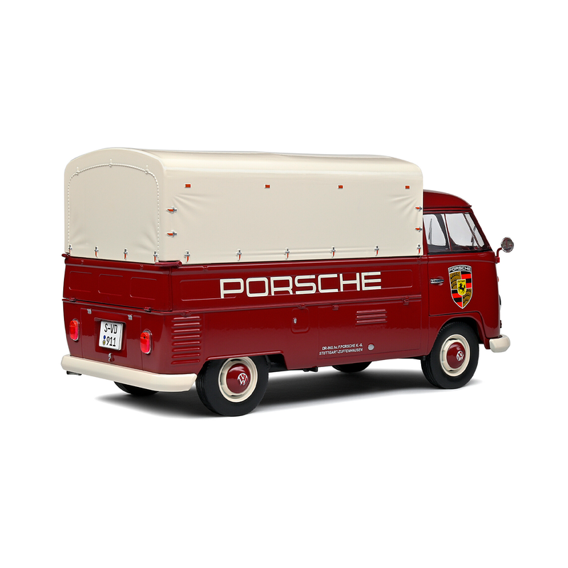 Miniatura Volkswagen Kombi Pick-Up Porsche 1950 1:18