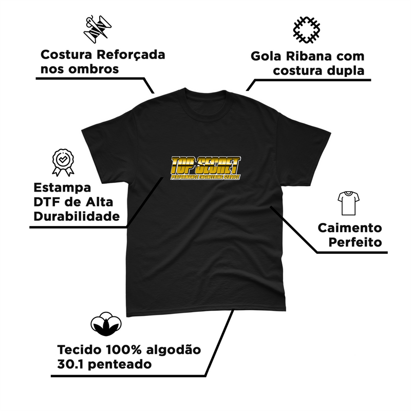 Camiseta Smokey Nagata Top Secret Preta