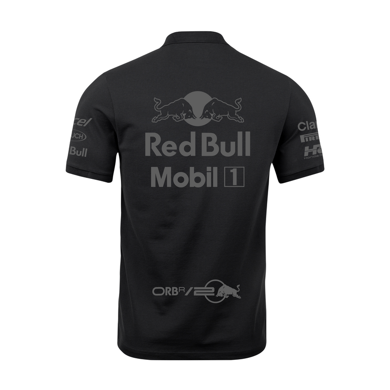 Camisa Polo Max Vertsappen Red Bull Racing 2024 All Black