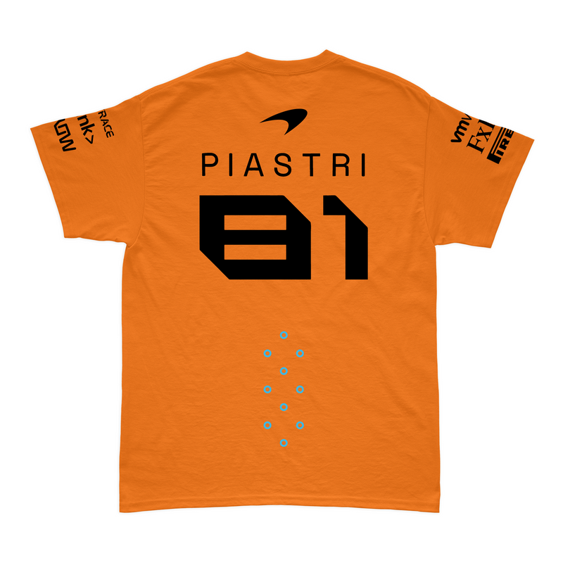 Camiseta Algodão Oscar Piastri McLaren 2024 Laranja