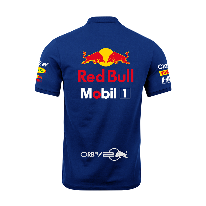 Camisa Polo Max Verstappen Red Bull Racing 2024 Azul Mrinho