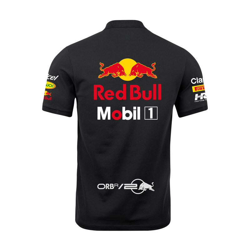 Camisa Polo Max Verstappen Red Bull Racing 2024 Preta