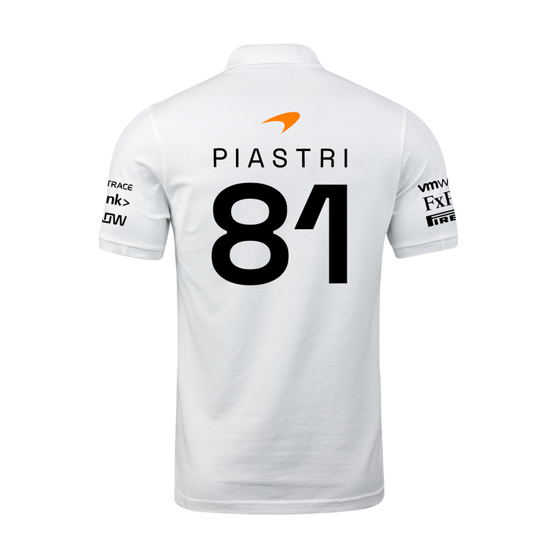 Camisa Polo Oscar Piastri Mclaren 2024 Branca