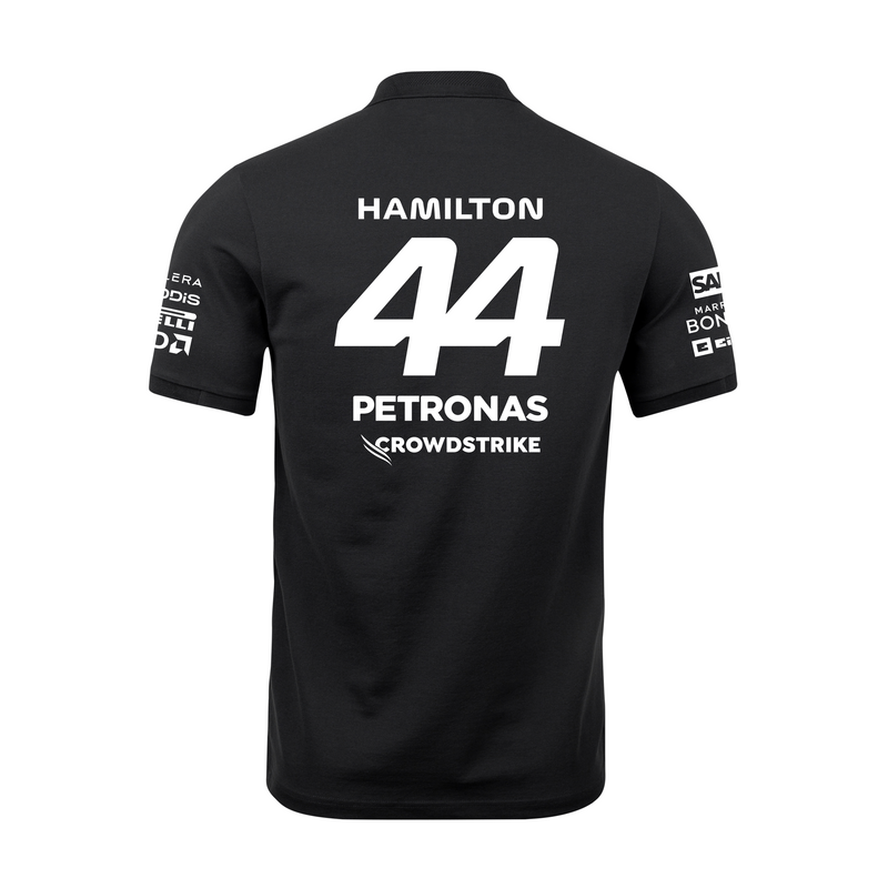 Camisa Polo Lewis Hamilton Mercedes 2024 Preta