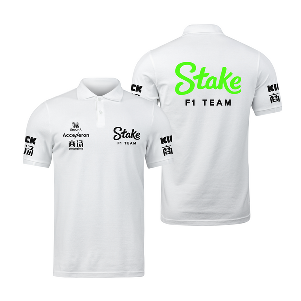 Camisa Polo Stake Sauber 2024 Branca