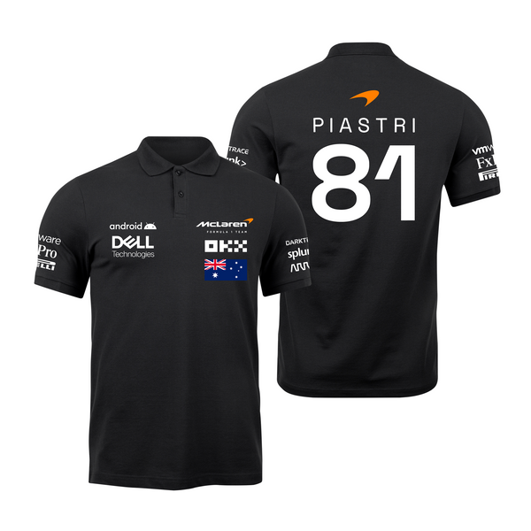 Camisa Polo Oscar Piastri Mclaren 2024 Preta