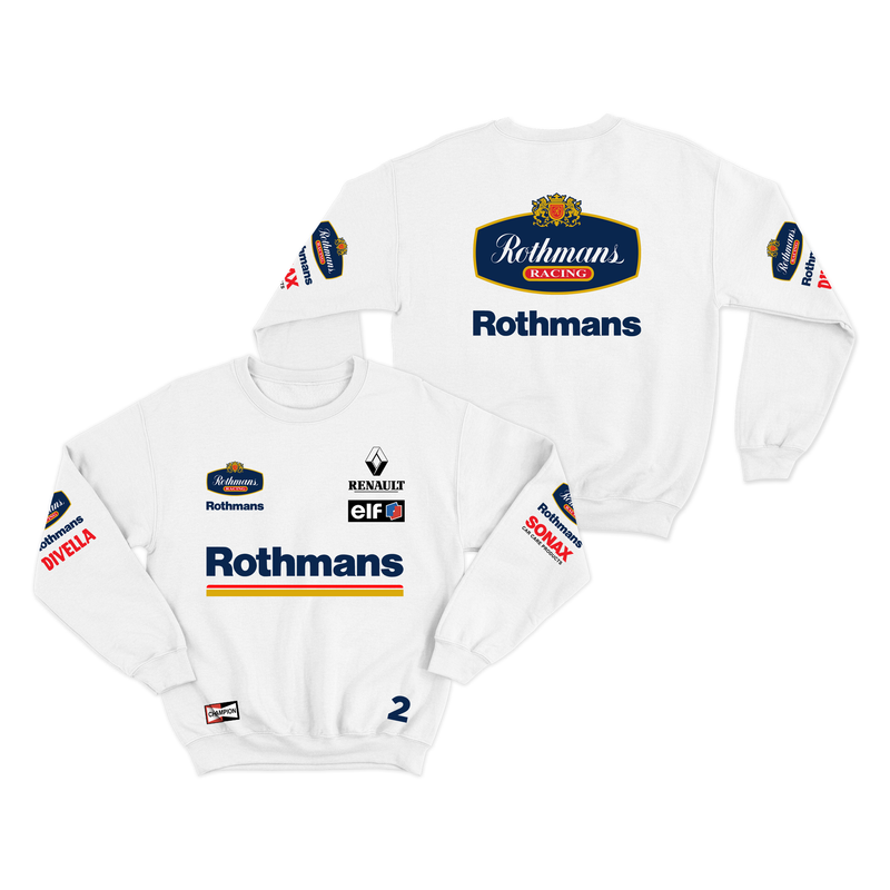 Moletom Williams Retrô Rothmans Racing Branco