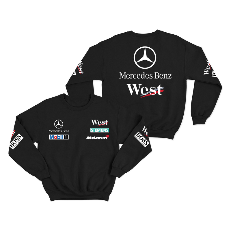 Moletom Mclaren West Mercedes Retrô Preto