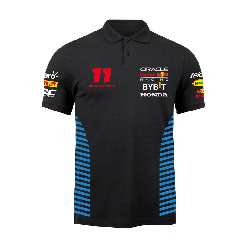 Camisa Polo Sergio Perez Red Bull Racing 2024 Preta