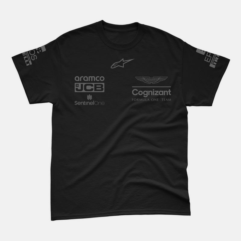 Camiseta Fernando Alonso All Black Algodão