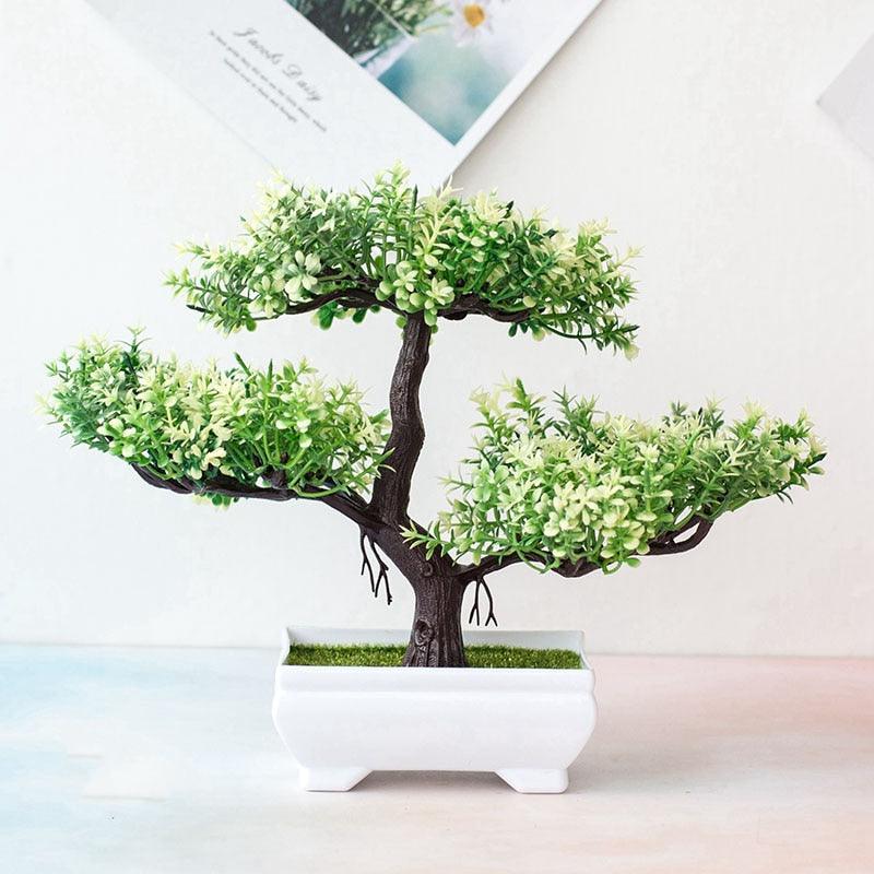 Bonsai Artificial Plantas Decoração