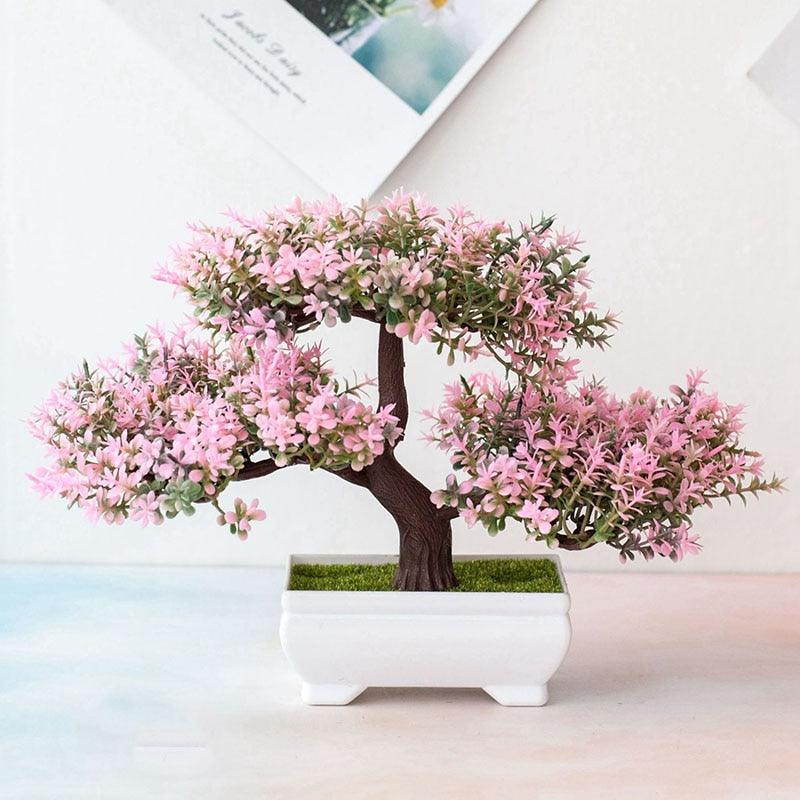 Bonsai Artificial Plantas Decoração