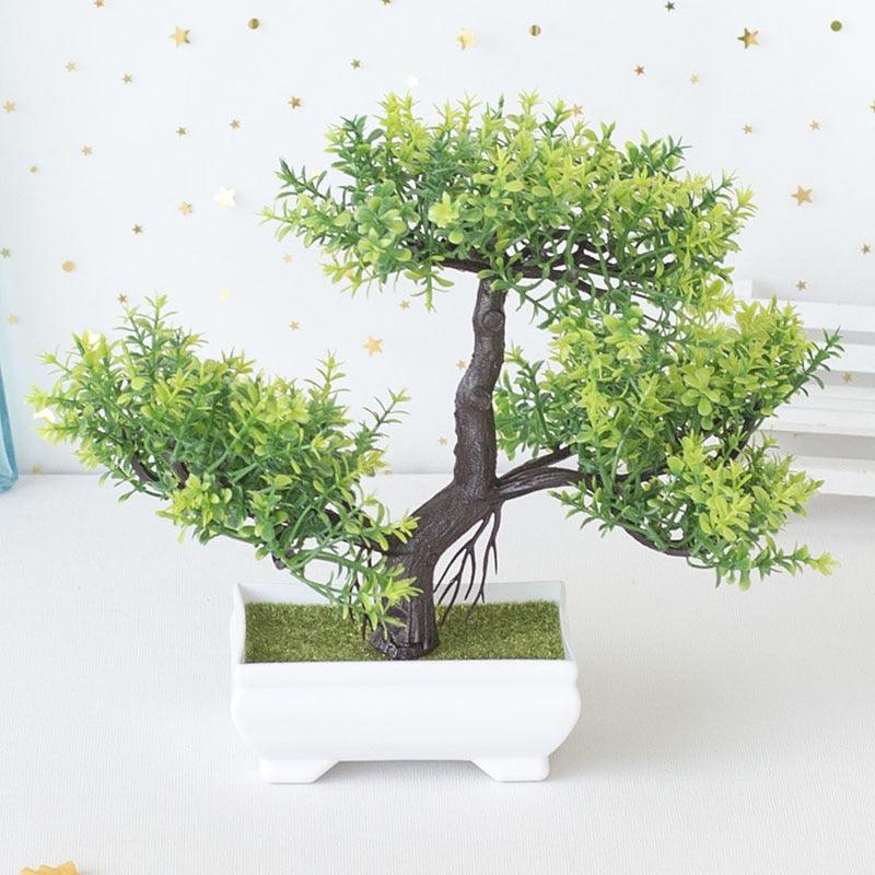 Bonsai Artificial Plantas Decoração