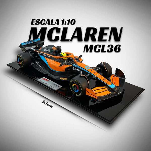 MINIATURA F1 MCLAREN MCL36 / L. NORRIS - ESCALA 1:18 COM 53CM