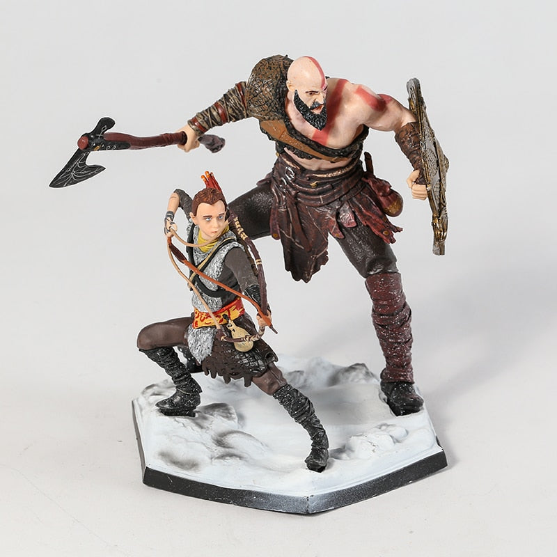 Kratos e Atreus Decoração Action Figure God of War