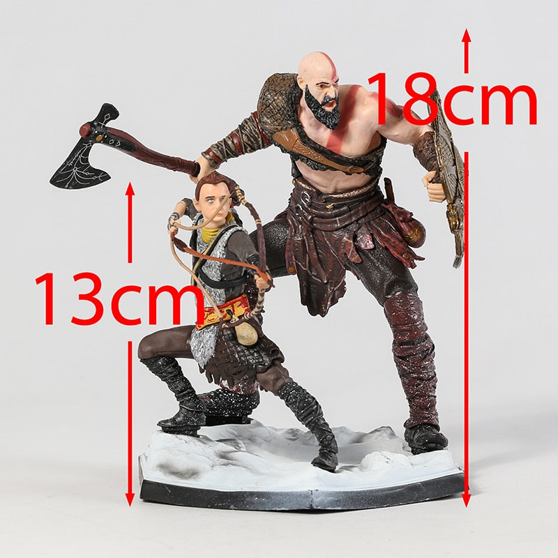 Kratos e Atreus Decoração Action Figure God of War