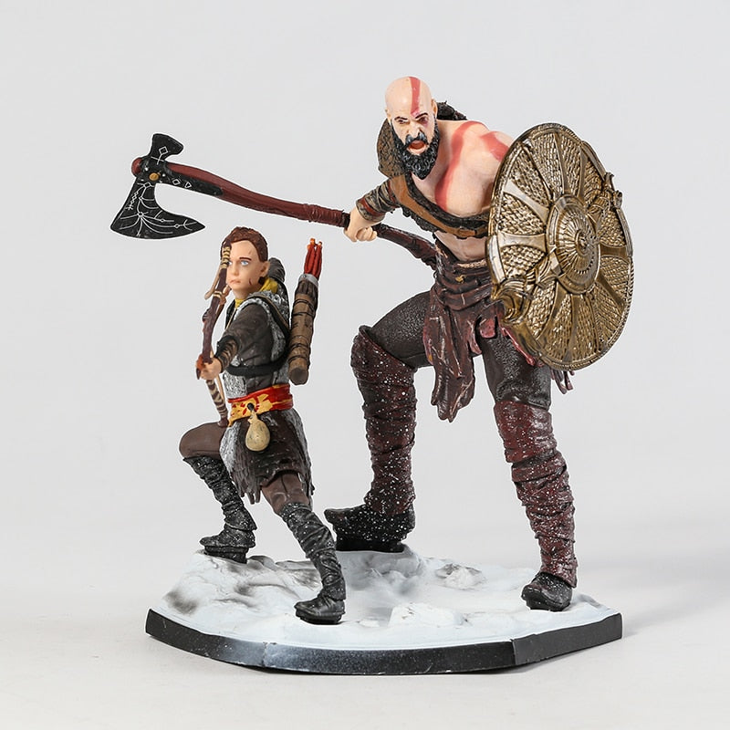 Kratos e Atreus Decoração Action Figure God of War