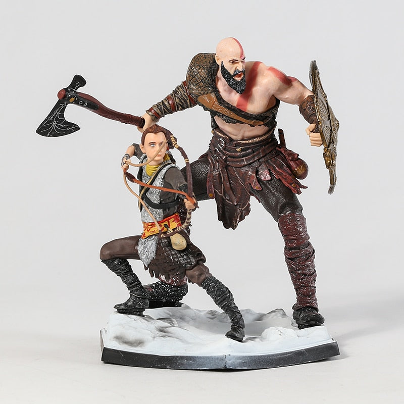 Kratos e Atreus Decoração Action Figure God of War