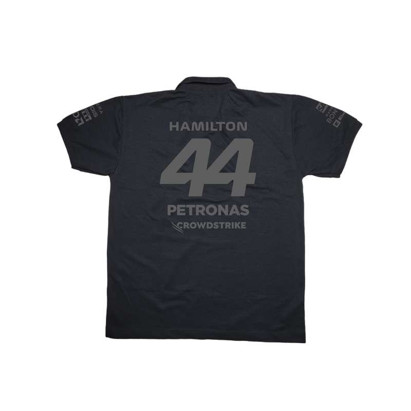 Camisa Polo Lewis Hamilton Mercedes 2024 All Black