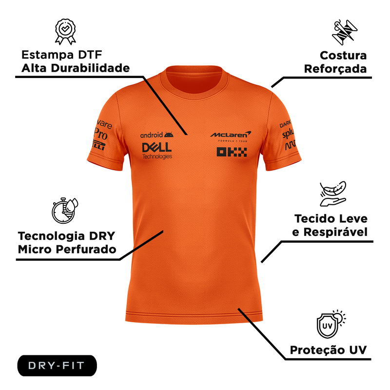 Camiseta DryFit McLaren 2024 Laranja