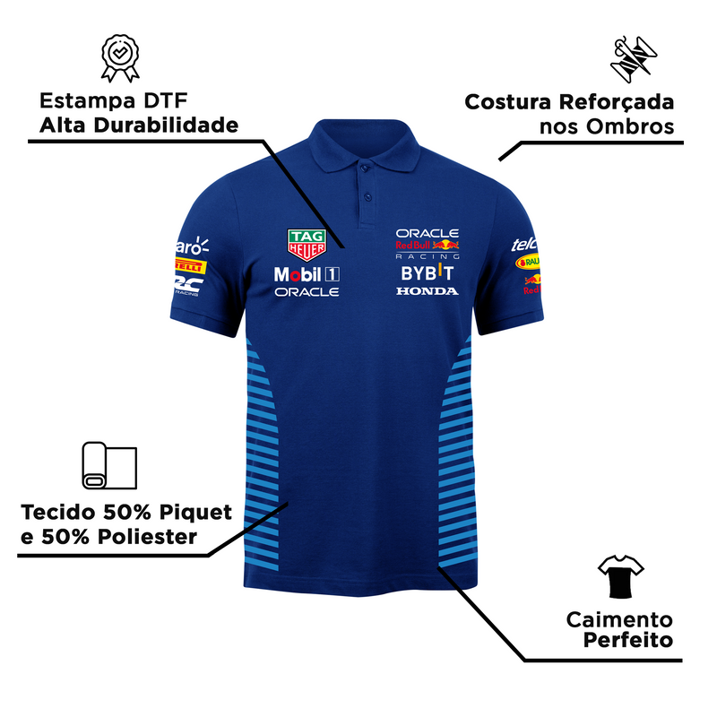 Camisa Polo Red Bull Racing 2024 Azul Marinho