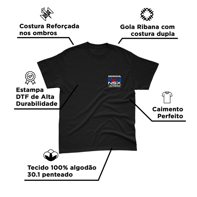 Camiseta Honda NSX JTCC Preta