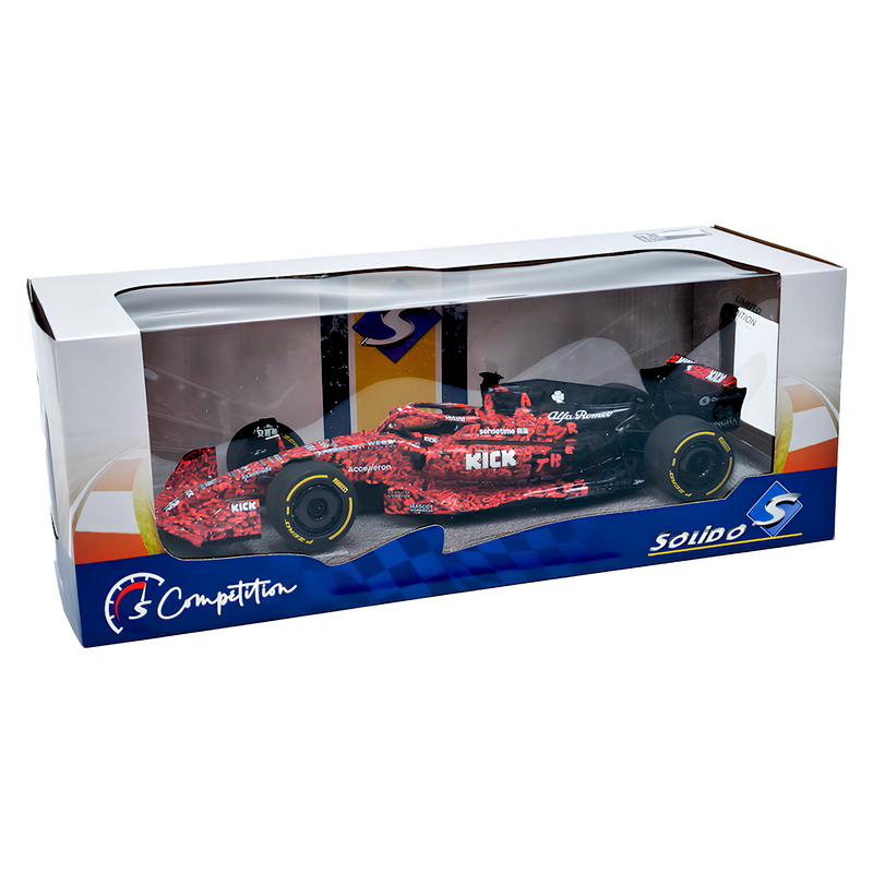 Miniatura Fórmula 1 Alfa Romeo C42 X Boogie Art 2023 1:18