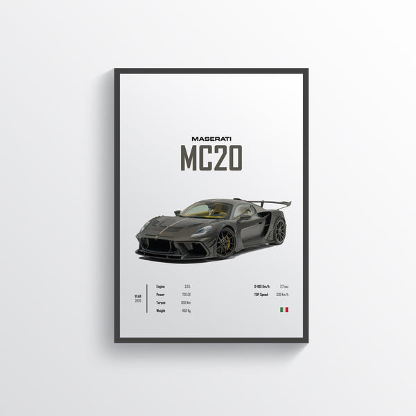 Quadro Decorativo Automotivo  - Maserati MC20